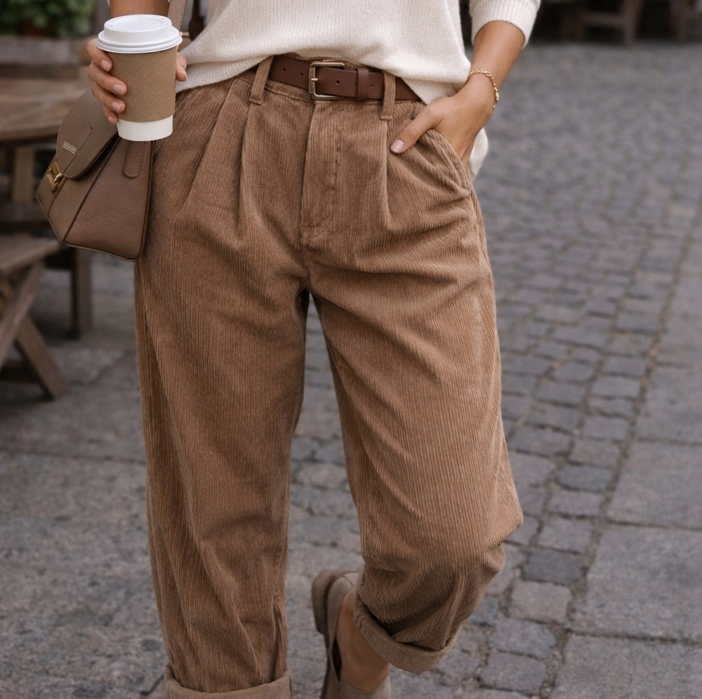 Women's Tan Corduroy Pants
